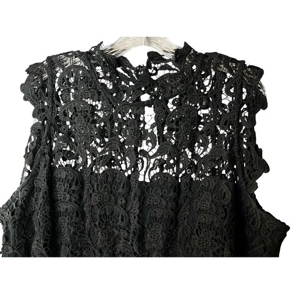 Eloquii Studio Lace Sleeveless Black Romper - Picture 4 of 9